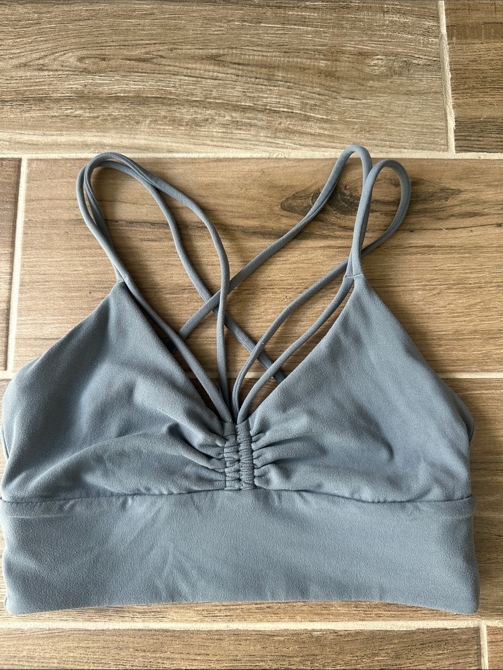 Strappy Grey Sportsbra -size 4 lululemon